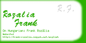 rozalia frank business card