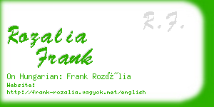 rozalia frank business card